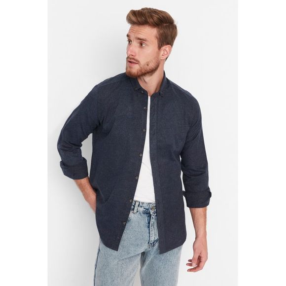 NWT Trendyol Men Slim Button placket Woven Shirt - Picture 3 of 9